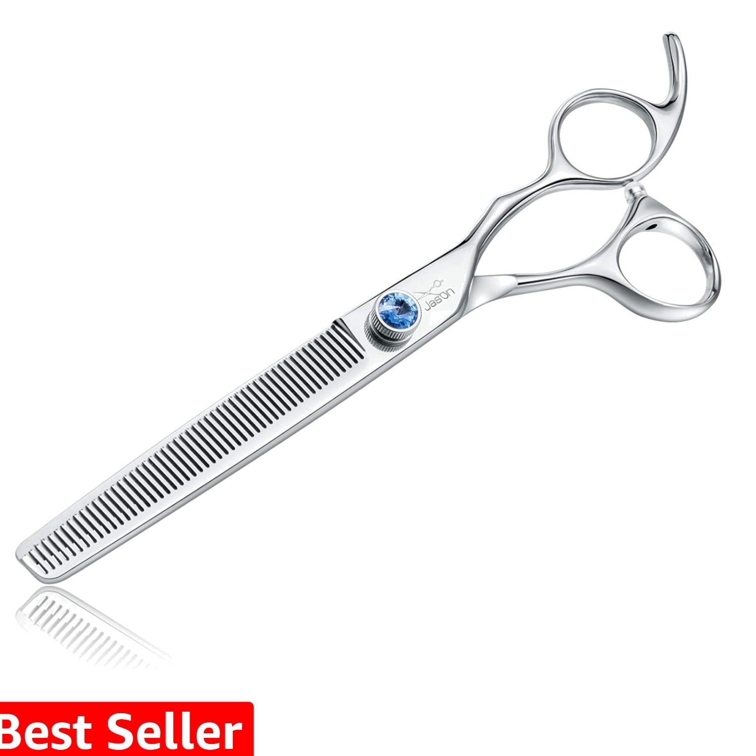 7" 50 Teeth Thinning Dog Grooming Blending Scissor, Ergonomic Pet Grooming Th...