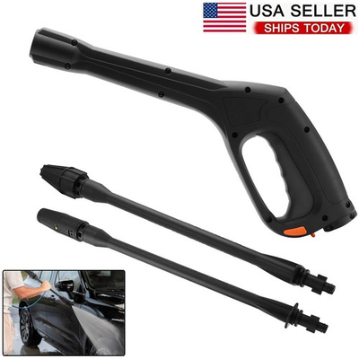 #ad High Pressure Washer Gun Kit w Nozzle Wand Locking Hose Designamp;Safety Trigger $28.99