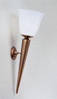 Wandfackel Flur Berliner Messing Glas Wohnlich E27 Wohnzimmer Wandlampe Blendarm