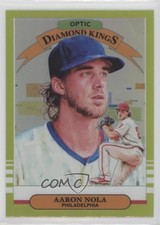 2019 Panini Donruss Optic Diamond Kings Lime Green Prizm Aaron Nola #18 z7h