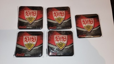 5 x VFB STUTTGART Kühlschrankmagnet Fussball Bundesliga COCA COLA ZERO in OVP
