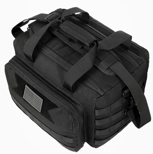 Tactical Gun Range Black Bag Deluxe Pistol Shooting Range Duffle Bags