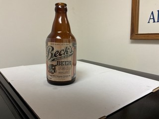 Becks Buffalo’s Best Beer IRTP Steinie Beer Bottle. Bottle Bottom Stamped 1951
