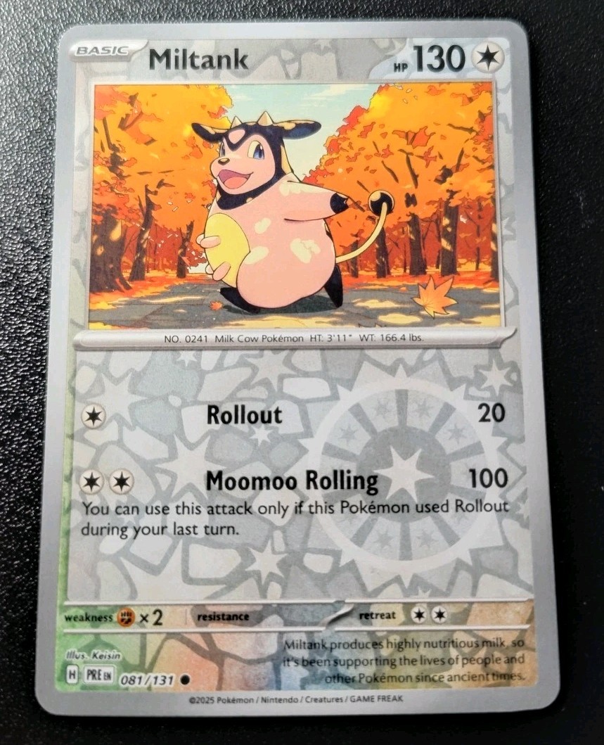 Pokemon Prismatic Evolutions Miltank Reverse Holo Common Card 081/131 NM