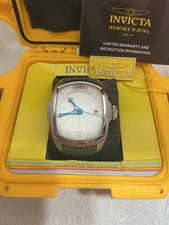 Invicta Mens Lupah 24028 Automatic Watch 46.8 mm Stainless Grey/Black Leather