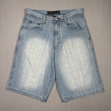 Vintage Southpole Jean Shorts Men's 32 Light Wash Streetwear Baggy Denim Skater