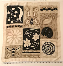 Beiges/Creams multi-colored patterned scarf, 100 silk, 20 inches square