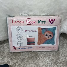 Veirousa Latch Hook Kit Pillow Sloth Unopened Crafts Pillow covers Y090 H 
