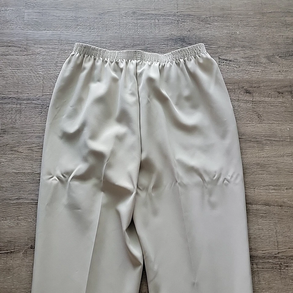 Pantalones de cintura elástica BonWorth ~ Talla XL ~ Beige ~ tiro alto ~ entrepierna de 28,5" Foto 4 de 4