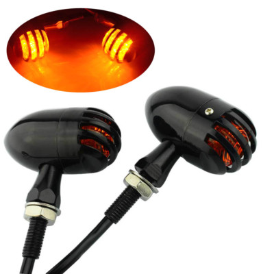 Motorcycle 3 Wires Grill Bullet Turn Signal Brake Light Bobber For harley honda Motorcycle 3 Wires Grill Bullet Turn Signal Brake Light Bobber For harley honda