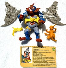 Vintage TMNT 1990 Wingnut Teenage Mutant Ninja Turtles NEAR COMPLETE w/ Card