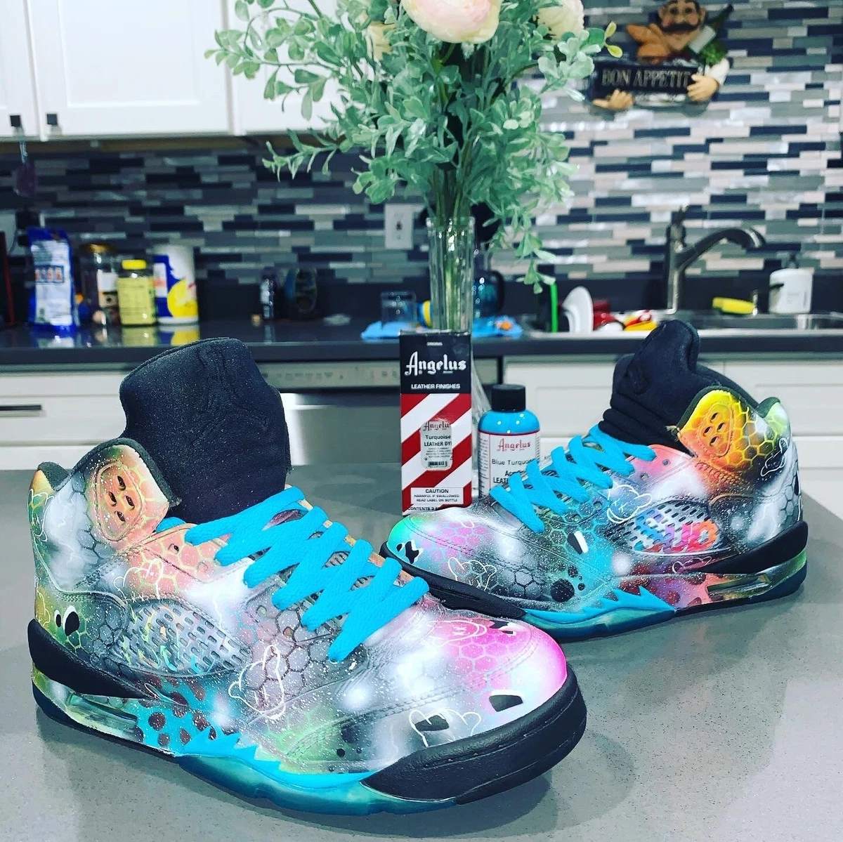 Jordan 5 Custom Kaws/Supreme Galaxy