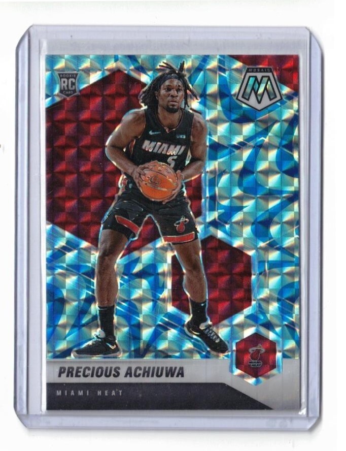 2020-21 Panini Mosaic #215 Precious Achiuwa Mosaic Reactive Blue