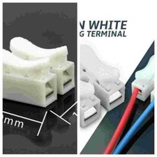 100PCS White 2P Quick Splice Lock Wire Terminals Electrical Cable Connectors