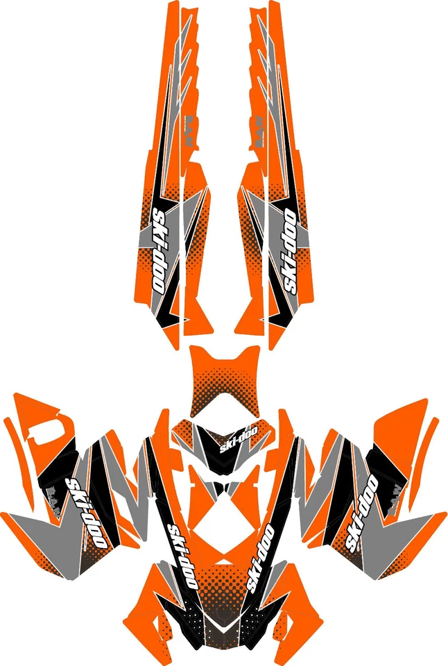 2011 2016 to SKI DOO XM Wrap Graphics Kits SNOWMOBILE SLED GRAPHIC WRAP DECALS - Image 3 of 3