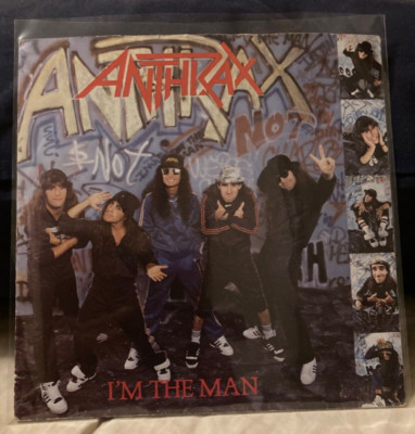 ANTHRAX I'm The man uncensored version 1987 7  vinyl 45 picture sleeve in a mosh
