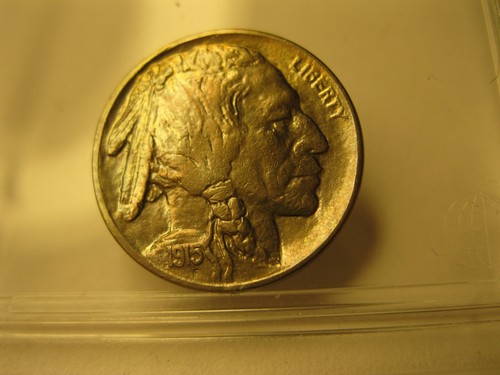 1915-D BUFFALO NICKEL! CHOICE UNCIRCULATED! FULL HORN! BETTER DATE! - Picture 2 of 4