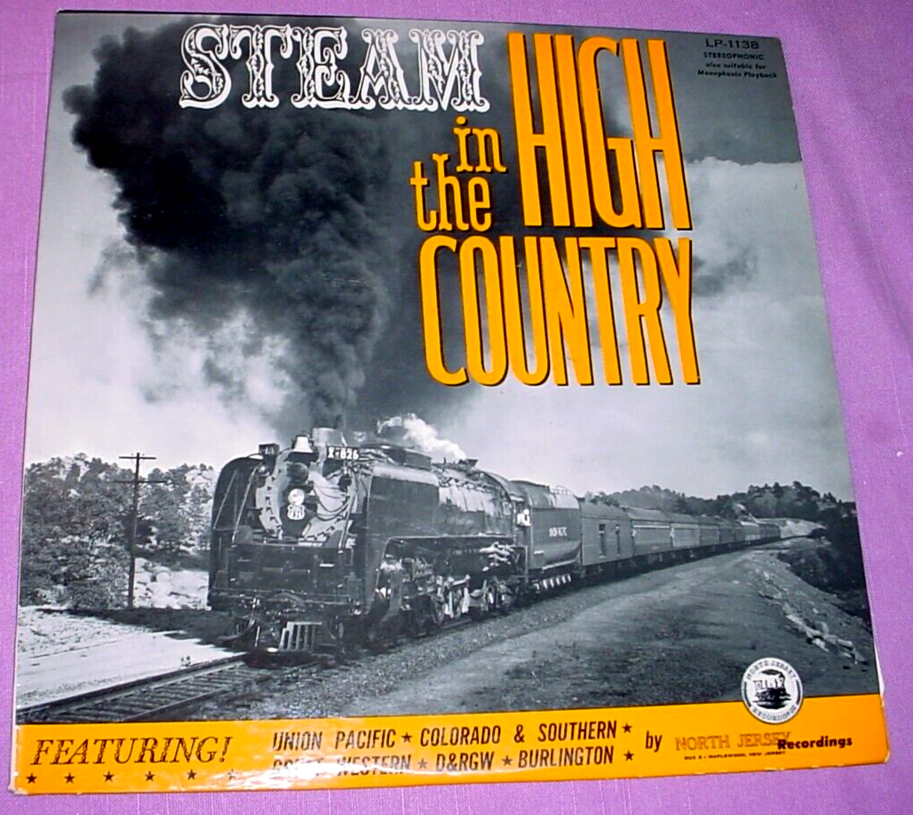 Steam in the High Country 4-8-8-4 Mikado Train Sounds Vinyl LP VG Condition-image