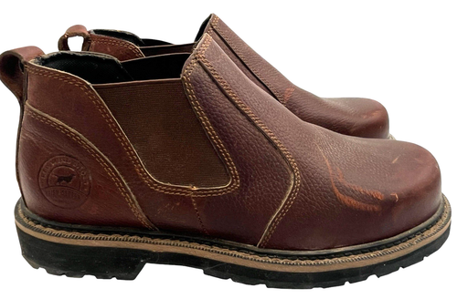 Red Wing Irish Setter Romeo Cass Men Safety Toe Chelsea Work Boots 10.5 EE Brown