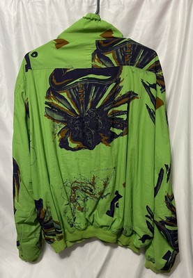 Vtg Matinbleu jacket parka windbreaker Neon Green 80