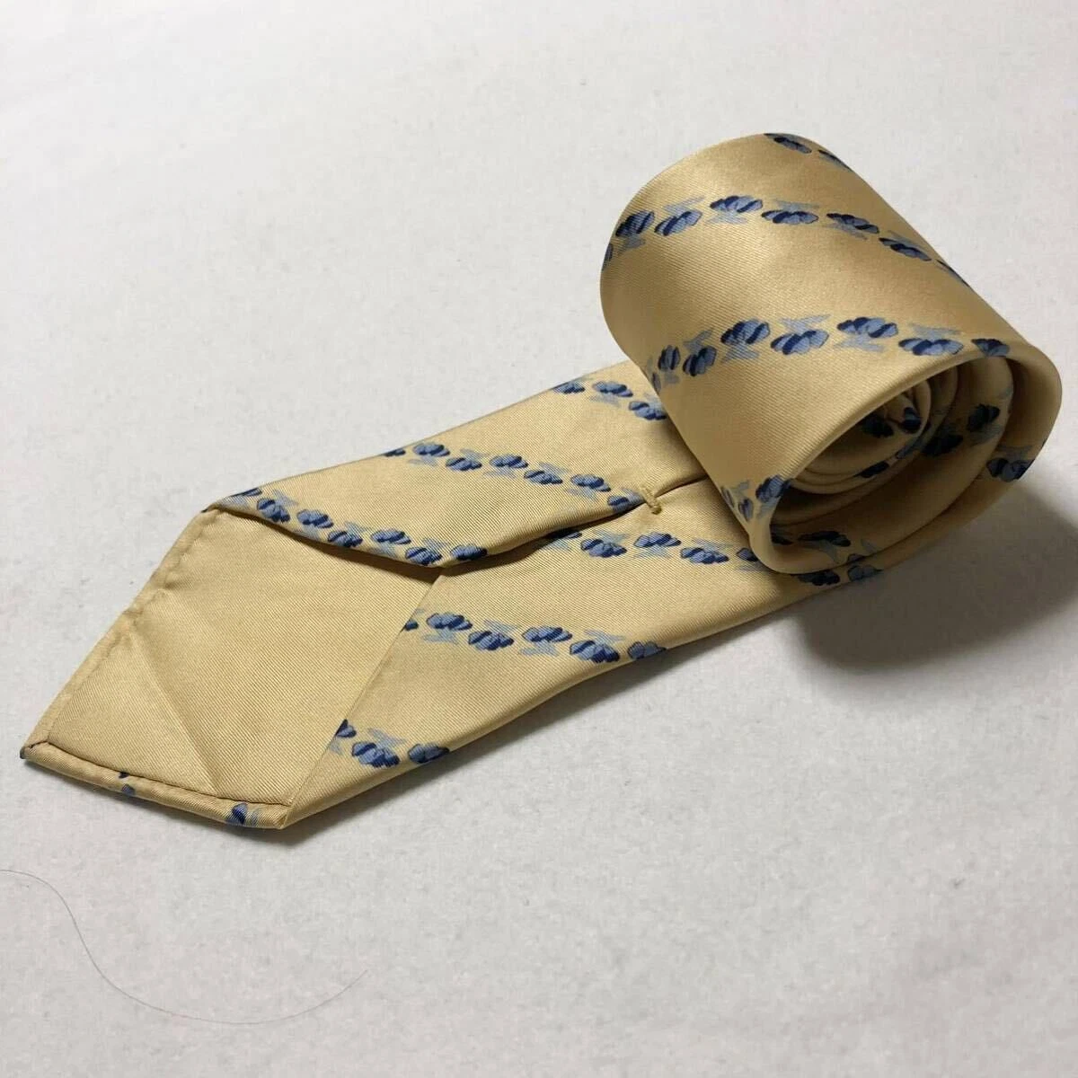 Cravatta cravatta cravatta uomo seta usata originale LOEWE abito classico lusso multicolore 13