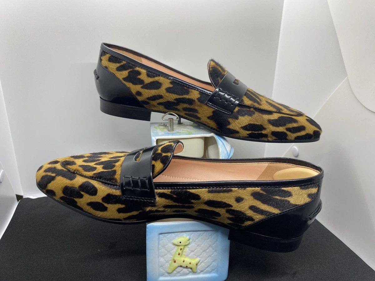Leopard penny loafers sale