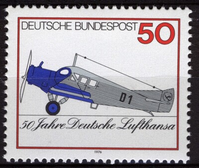 BRD 1976, 50th Anniversary of the German Lufthansa MNH, Mi 878