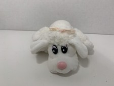 Tonka Pound Puppies Fuzzies 1985 lamb sheep Easter plush toy pink bow vintage