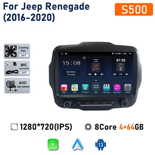 9" Android Screen For Jeep Renegade 2016-2020 GPS Auto Car Radio Carplay Player - Picture 9 of 28