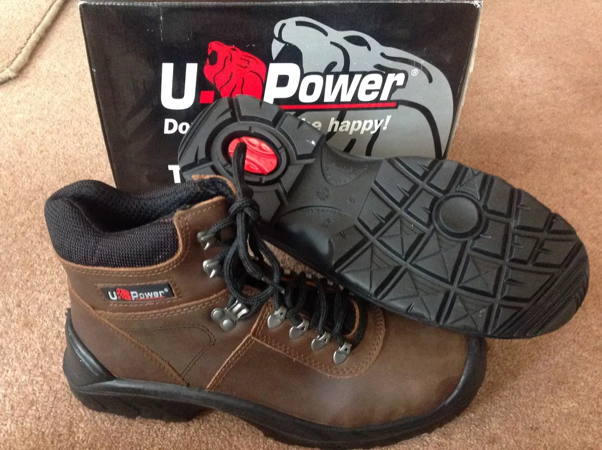 U Power 10034 Concept M Trail Seel Toe Capped Work Boots Light Brown Size 8
