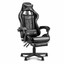 ergonomic leather office chair video gaming standard version bright black