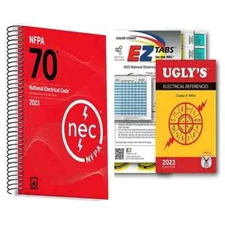 NFPA 70 2023 NEC Code Book + Ugly's Electrical Ref Spiral + EZ New Stock..