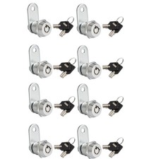 8 Keyed Different Tubular Cam Lock 5/8" Camper Drawer Toolbox Cabinet Removable