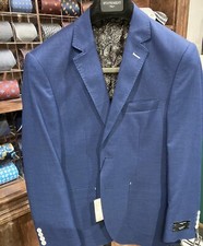 Super Cool Blue Blazer Sport Jacket- Contrast Buttons, Buttonhole, Patch Pockets