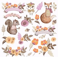 Violette Stickers Woodland Animals Flowers Fall Crafts Planner Supply Scrapbook