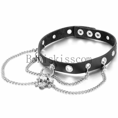 Punk Gothic Skull Chain Buckle Black 