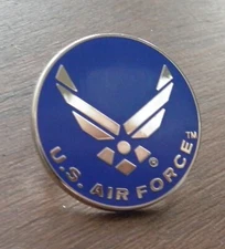 US AIR FORCE USAF WINGS REGULAR EMBLEM LAPEL PIN BADGE 1 INCH