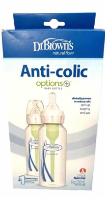 Dr. Brown's 8oz Narrow Bottles - Anti Colic - 3 X - 2-Pack - (6 Bottles)