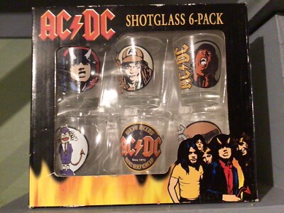 AC/DC ショットグラス　6PACK AC/DC Shot Glass 6-pack New in Box. Live Nation Merchandise 2011