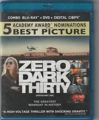 Zero Dark Thirty Blue-Ray DVD Digital Copy Included Golden Globe Winner