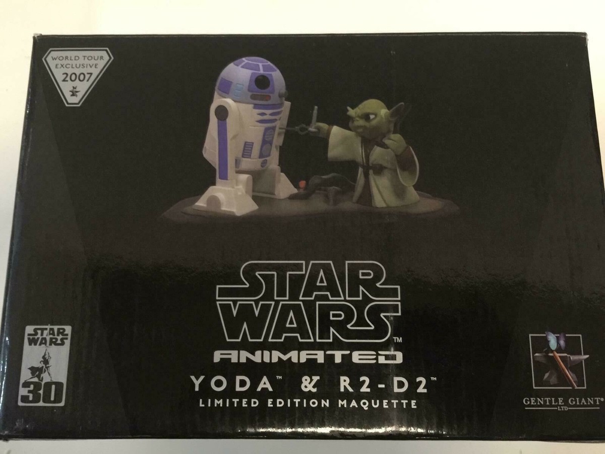 Star Wars Animated Yoda & R2-D2 Limited Edition Maquette by Gentle