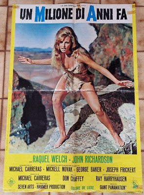 ONE MILLION YEARS B.C. RAQUEL WELCH ITALIAN PHOTOBUSTA FIRST RELEASE 1966