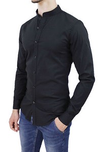 camisa negra slim fit