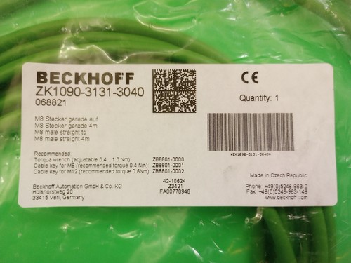 **USA** New Beckhoff Cable Assembly ZK1090-3131-3040 **Fast Shipping** - Picture 2 of 2