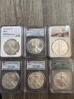 U.S. Mint American Silver Eagle Lot 6 Coins 1 oz PCGS NGC MS69 MS70 1997-2022