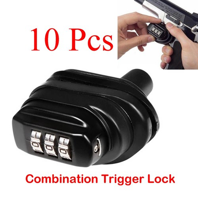 #ad 10X Adjustable 3 Digit Combination Trigger Locks for Pistol Rifle Shotgun Safety $111.99