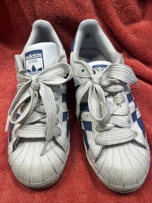 Adidas 2020 La Marque Aux 3 Bandes Sneakers White/Blue Men's 7.5 GUC (60G)