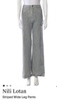 NILI LOTAN $415 STRIPED BLUE WHITE CARPENTER High Wide JEANS 27 — photo 3
