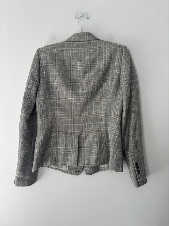 Brooks Brothers Mujer Luna Lino Lana Cuadros 2 Piezas Pantalón Traje Blazer Reino Unido Talla 6 Foto 4 de 4