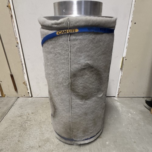 CAN-LITE Activated Carbon Filter 8in Cylinder for Hydroponics, Exhaust Fan, Odor